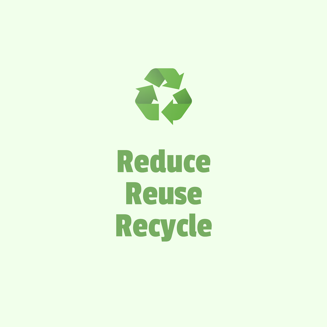 Reduce, Reuse, Recycle | Templates | Stencil