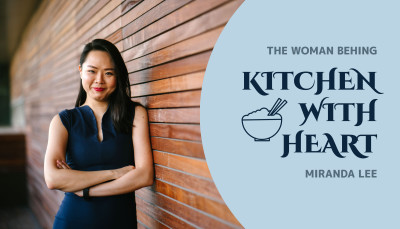 The woman behind Kitchen with heart