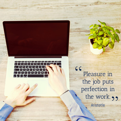 Pleasure in the job puts perfection in the work