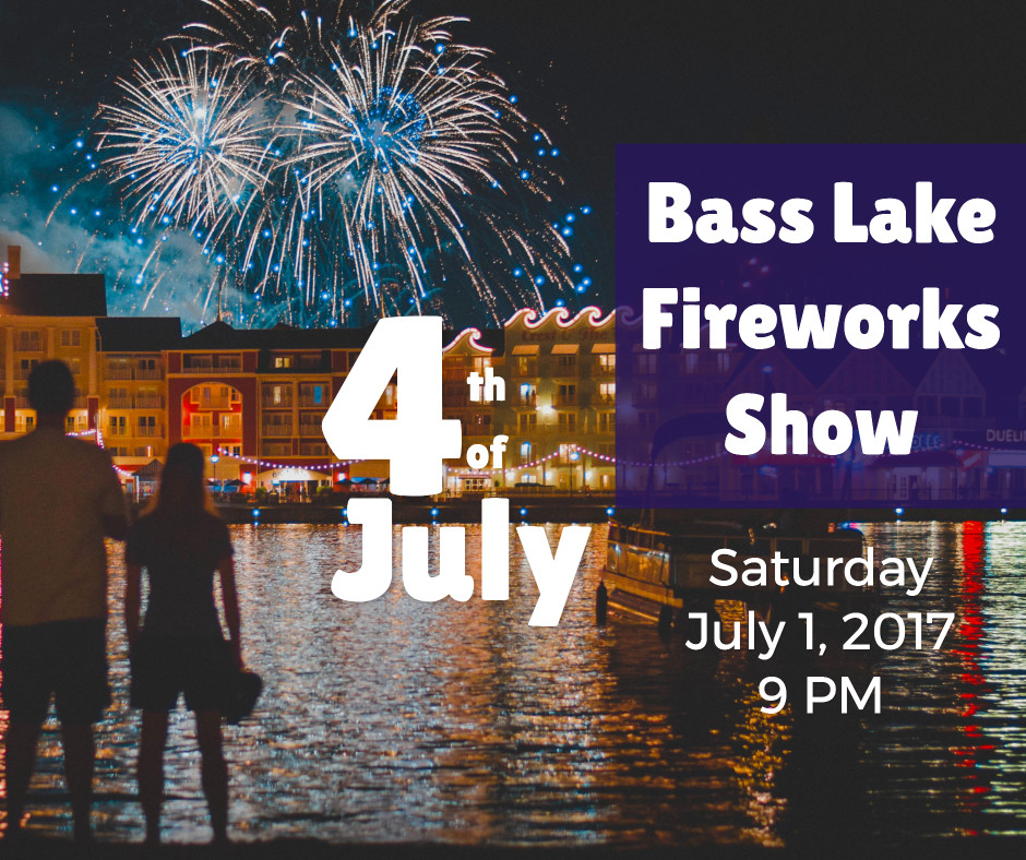 Bass lake fireworks show